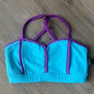 Tiger Friday Blue and Purple Strappy Dance Top YM